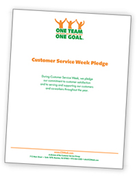 Pledge Your Commitment to Customers