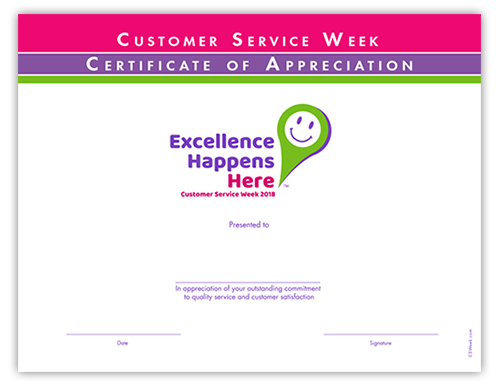 customer service week 2018 the celebration source
